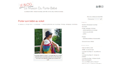 Desktop Screenshot of blog.lamaisonduportebebe.com